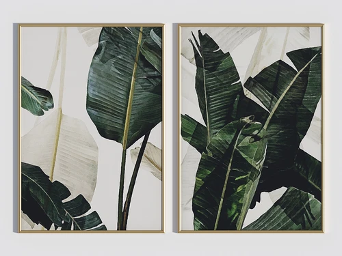 现代轻奢植物装饰画