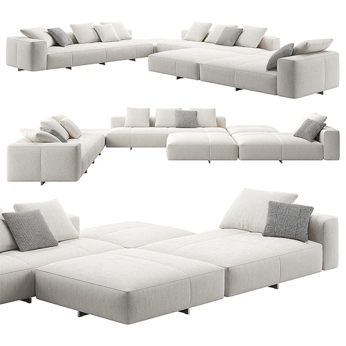 Minotti 现代多人沙发 布艺沙发 转角沙发