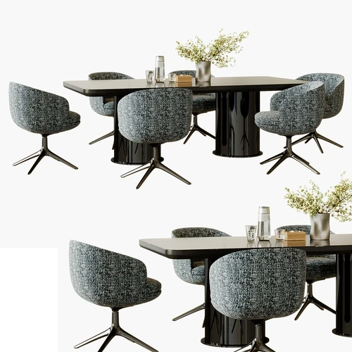 minotti 现代餐桌椅组合