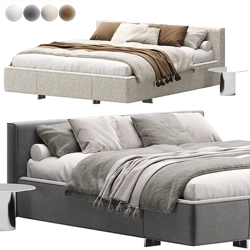 Minotti 现代双人床