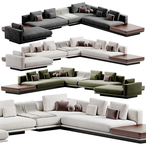 Minotti 现代多人转角沙发