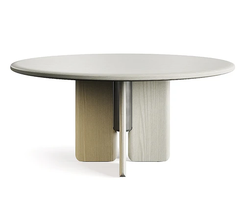 minotti 现代圆形实木餐桌