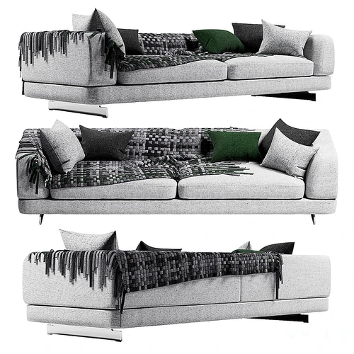 Minotti Alexander现代双人布艺沙发