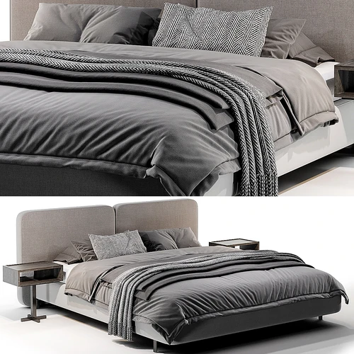Minotti Tatlin 双人床