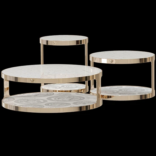 Versace Home 轻奢金属咖啡桌