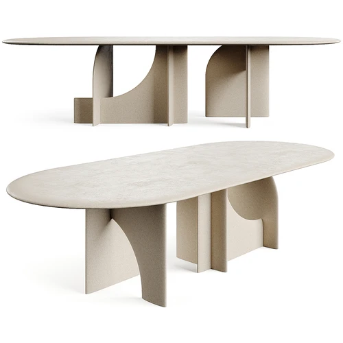 Gallotti Radice 现代造型石头餐桌