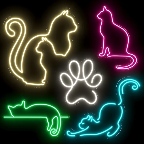一套霓虹灯Cats