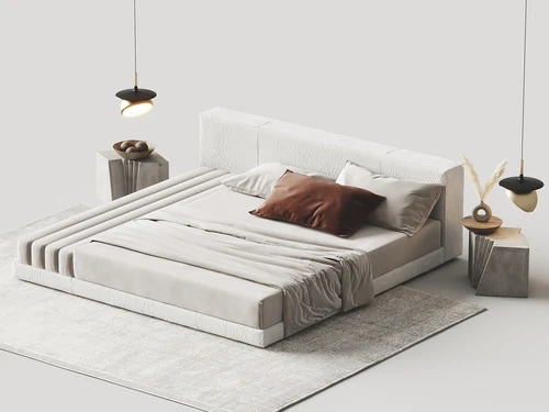 Minotti 现代双人床
