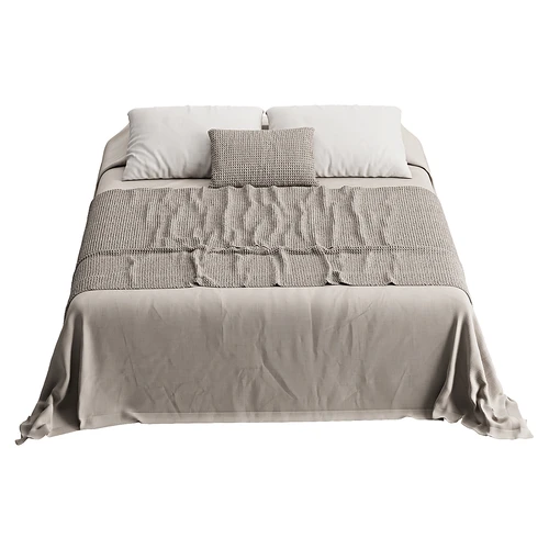 Zara Home 现代极简布艺双人床