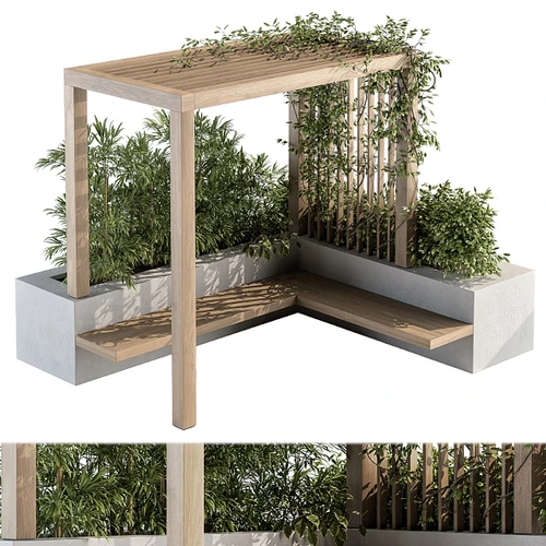 带凉棚的屋顶花园