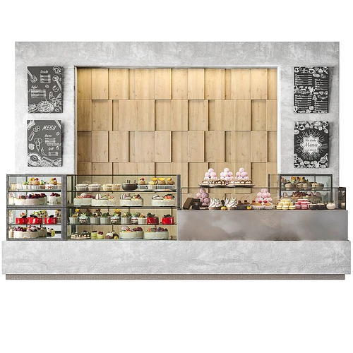 现代甜品店吧台