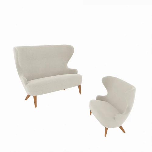 Wingback 现代双人沙发
