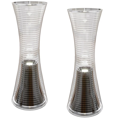 aluminium现代玻璃花瓶台灯