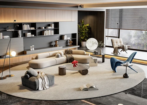 Minotti 米洛提 现代沙发茶几组合