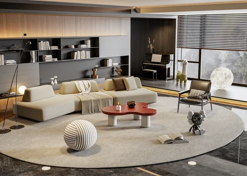 Minotti 米洛提 现代沙发茶几组合
