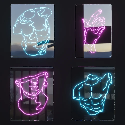 现代霓虹灯挂画