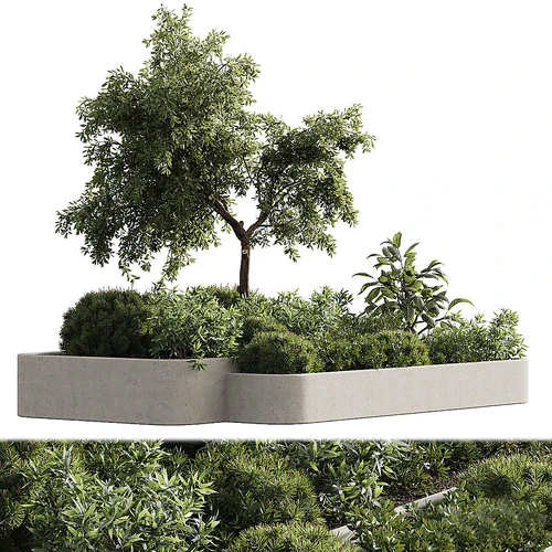 现代绿植池