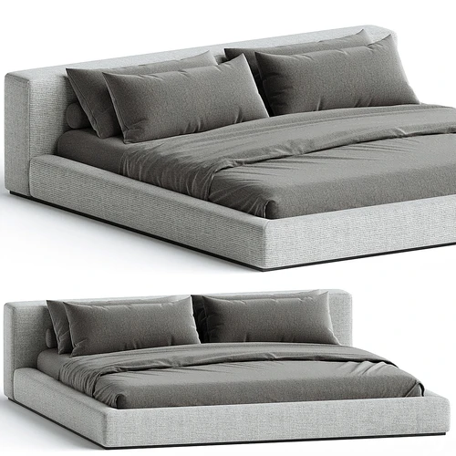 Flexform 现代布艺双人床