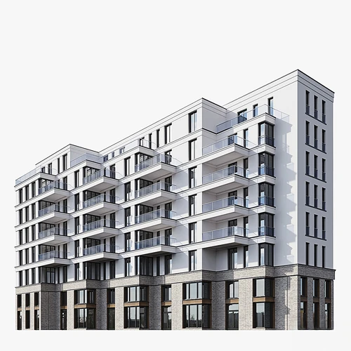 现代公寓楼建筑外观