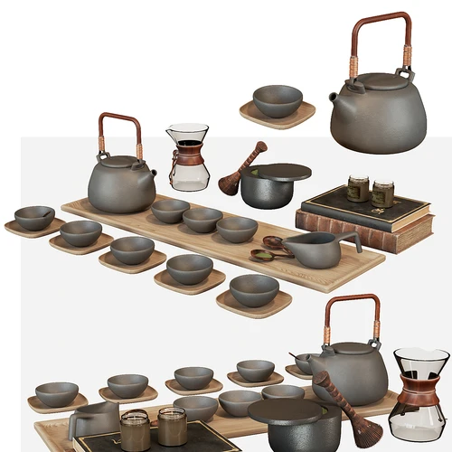 现代茶具摆件