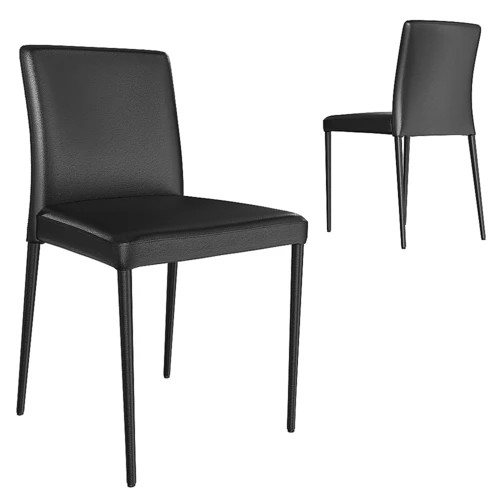 FUSIONTABLES 现代黑色皮革吧椅