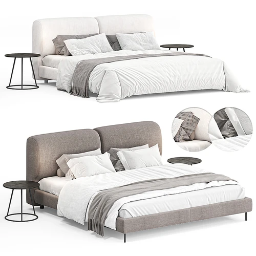 Paola Lenti 现代布艺双人床