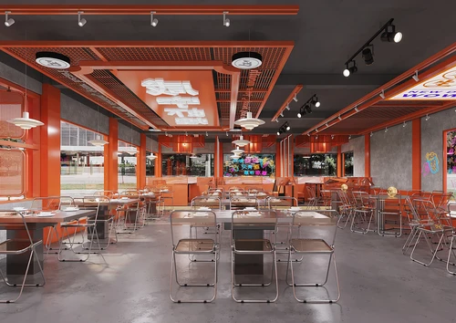 工业风快餐店