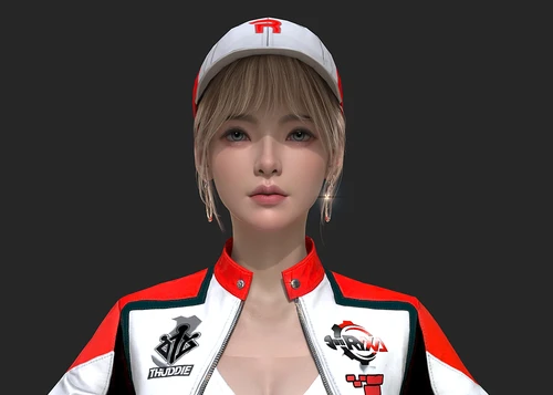 现代美女3D模型
