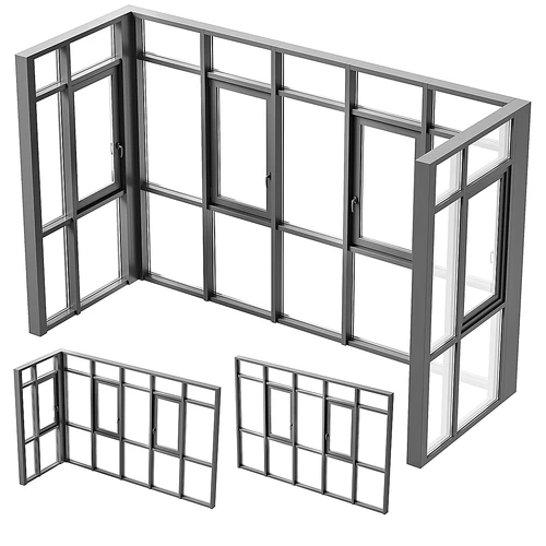 现代玻璃窗户
