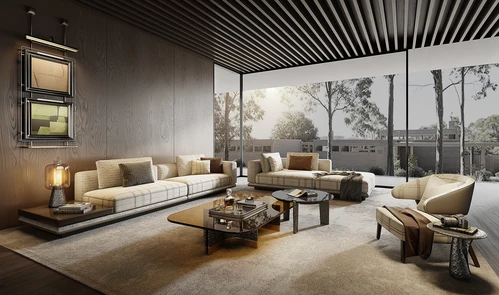 Minotti 米洛提客厅现代沙发组合