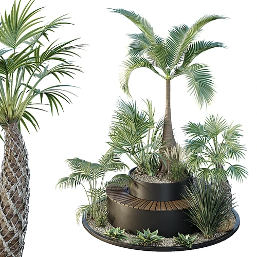 现代绿植池