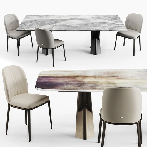 Cattelan Italia 现代餐桌椅组合