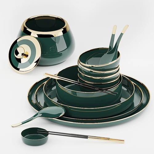 现代轻奢碗筷碟壶餐具
