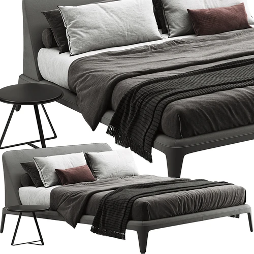 Minotti 现代双人床
