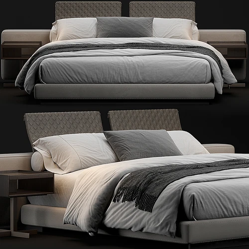 Minotti 现代双人床