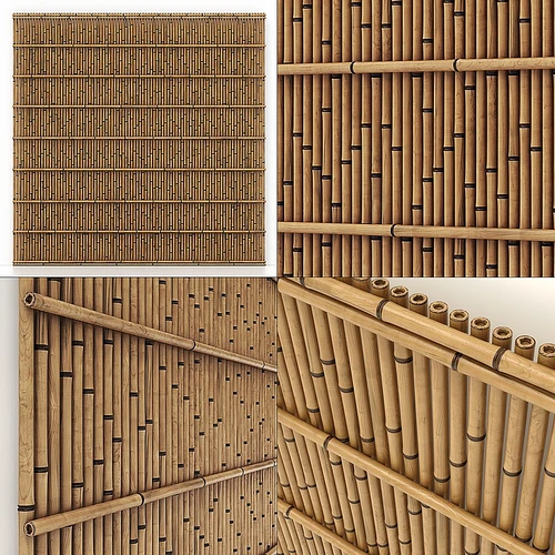 现代竹子屏风装饰