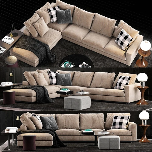 意大利 Minotti 现代沙发茶几组合