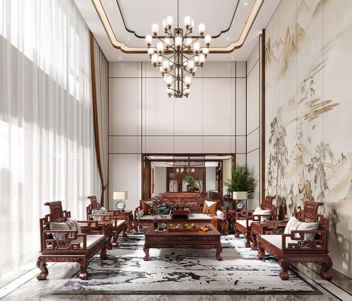 中式客厅餐厅