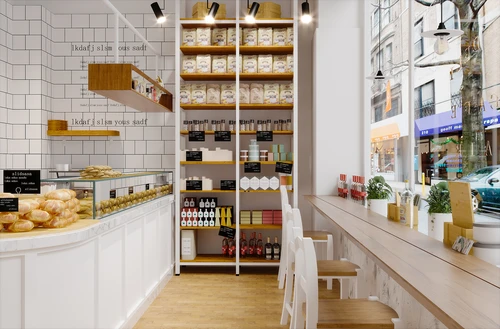 北欧现代简约轻奢风格面包店