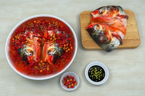 现代剁椒鱼头湘菜食物
