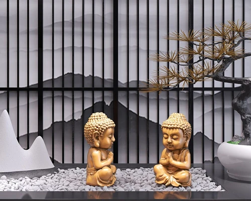 新中式小释迦摩尼坐佛艺术摆件