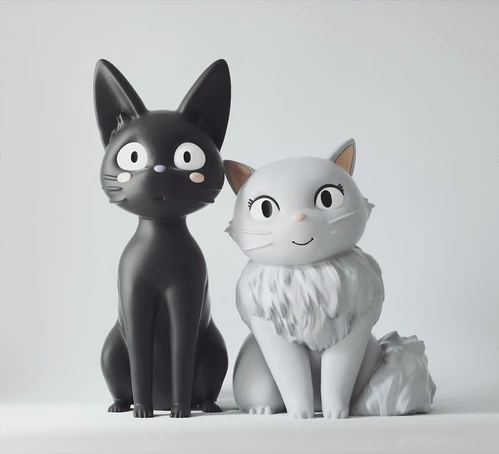 现代猫玩具模型