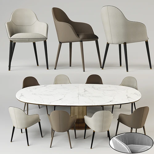Giorgetti 现代餐桌椅组合