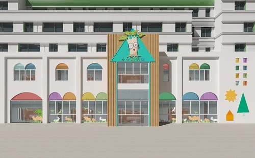 幼儿园建筑外观门头