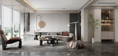 现代复式客厅餐厅