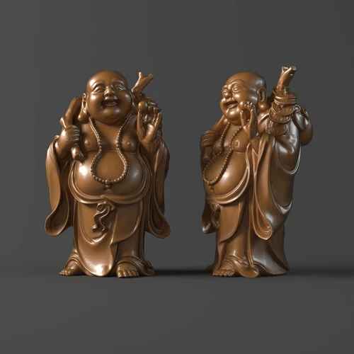 持珠笑佛弥勒雕塑