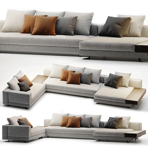 Minotti 现代转角多人沙发