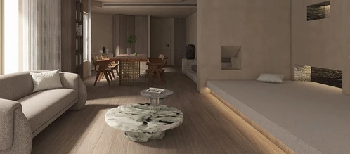 自然风诧寂客厅餐厅