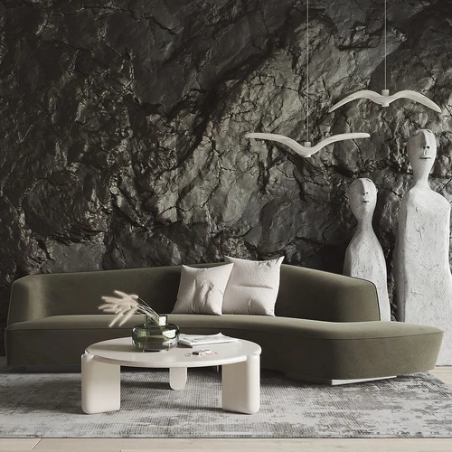 意大利 米洛提 Minotti 现代侘寂沙发茶几组合