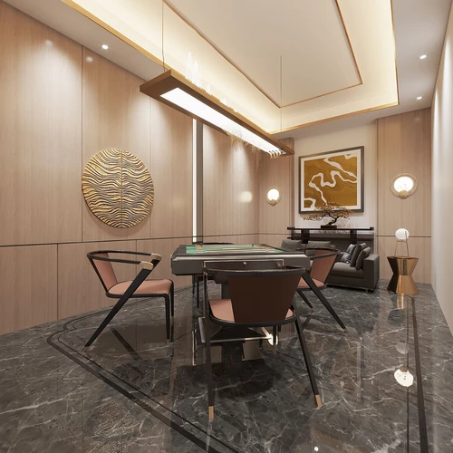 新中式棋牌室娱乐室3d模型